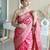 embellished hot pink jacquard south silk fancy saree with unstitched blouse