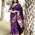 new collection purple jacquard art silk all seasons saree with unstitched blouse