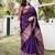 new collection purple jacquard art silk all seasons saree with unstitched blouse