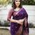 new collection purple jacquard art silk all seasons saree with unstitched blouse