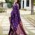 new collection purple jacquard art silk all seasons saree with unstitched blouse