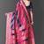 designer rani pink woven cotton silk kerala saree with unstitched blouse