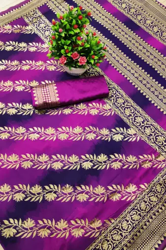 pure wine jacquard art silk blend light weight saree with unstitched blouse