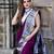 latest purple self design south silk fancy saree with unstitched blouse