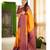 embellished gold  self design pure art silk blend multicolor saree with unstitched blouse