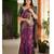 trendy purple woven silk cotton bollywood saree with unstitched blouse