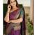 trendy purple woven silk cotton bollywood saree with unstitched blouse