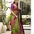 traditional mehendi jacquard south silk fancy saree with unstitched blouse