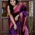 bollywood purple jacquard silk all seasons saree with unstitched blouse