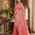 Pink elegant linen cotton saree – lightweight & comfortable ethnic wear