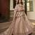 Impressive Peach Khatli Work Banarasi Silk Reception Wear Lehenga Choli