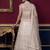 Rich Off-White Foil Work Net Reception Wear Lehenga Choli With Jacket