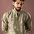Olive green color smart embroidered kurta for men's ceremonial looks