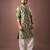 Olive green color smart embroidered kurta for men's ceremonial looks