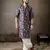 Purple color smart embroidered kurta for men's ceremonial looks
