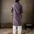 Purple color smart embroidered kurta for men's ceremonial looks