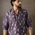 Purple color smart embroidered kurta for men's ceremonial looks