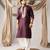 Wine color smart embroidered kurta for rich classy men's looks