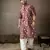 Wine color smart embroidered kurta for men's ceremonial looks