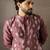 Wine color smart embroidered kurta for men's ceremonial looks
