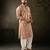 Chocolate brown color smart embroidered kurta for men's ceremonial looks