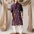 Dark purple color smart embroidered kurta for men's ceremonial looks