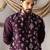 Dark purple color smart embroidered kurta for men's ceremonial looks