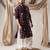 Dark purple color smart embroidered kurta for men's ceremonial looks
