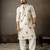 Beige color linen fabric designer embroidered festive special kurta for men