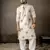 Beige color linen fabric designer embroidered festive special kurta for men