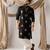 Black color linen fabric designer embroidered festive special kurta for men