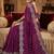 Purple Color  Sequence embroidery work with Cut work border  Chiffon Silk Saree 