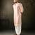 Pink color rayon fabric designer embroidered partywear kurta payjama for men