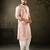 Pink color rayon fabric designer embroidered partywear kurta payjama for men