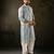 Blue color rayon fabric designer embroidered partywear kurta payjama for men