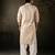 Off white color rayon fabric designer embroidered partywear kurta payjama for men