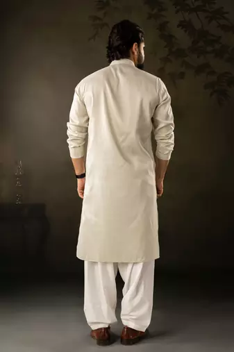 Light green color rayon fabric designer embroidered partywear kurta payjama for men