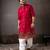 Cherry red color smart and designer wedding special traditional outfit for men