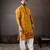 Mustard color smart and designer wedding special traditional outfit for men
