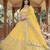 Alluring Yellow Foil Work Net Haldi Wear Lehenga Choli With Dupatta