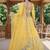 Alluring Yellow Foil Work Net Haldi Wear Lehenga Choli With Dupatta