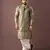 Green color smart embroidered kurta for rich classy men's looks