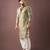 Green color smart embroidered kurta for rich classy men's looks