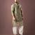 Green color smart embroidered kurta for rich classy men's looks