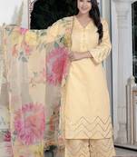 Cream kurta pant  with duptta