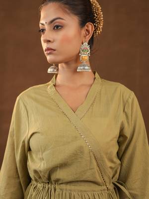 Mahndi angarakha pant with duptta 4
