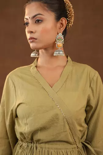 Mahndi angarakha pant with duptta