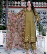 Green kurta pant  with duptta
