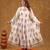 White block print  kurta pant with dupatta
