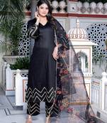 black kurta pant  with duptta